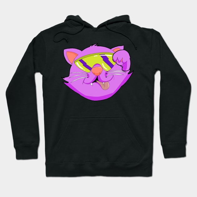 Funky Cat  funny cat with funky glasses Hoodie by FilMate